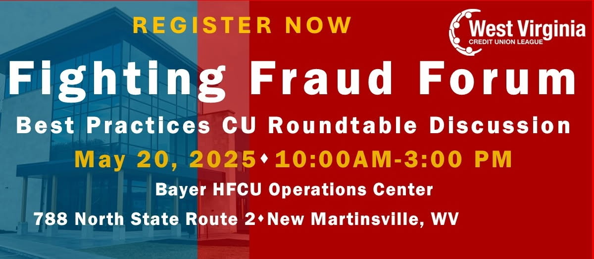 Fighting Fraud Forum: May 20, 2025 from 10AM-3PM at Bayer HFCU Operations Center